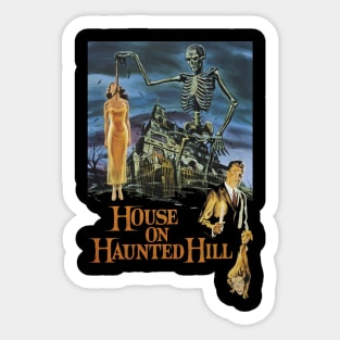 House On Haunted Hill, From A 1959 Campy Horror Movie Poster Sticker